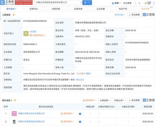 伊泰煤炭布局全球市場 新設國際能源貿易公司，注冊資本5000萬元加碼煤炭銷售